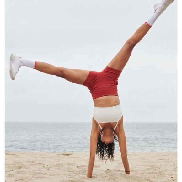 FREE People Movement Wave Rider Shorts In Red - Picture 4 of 7